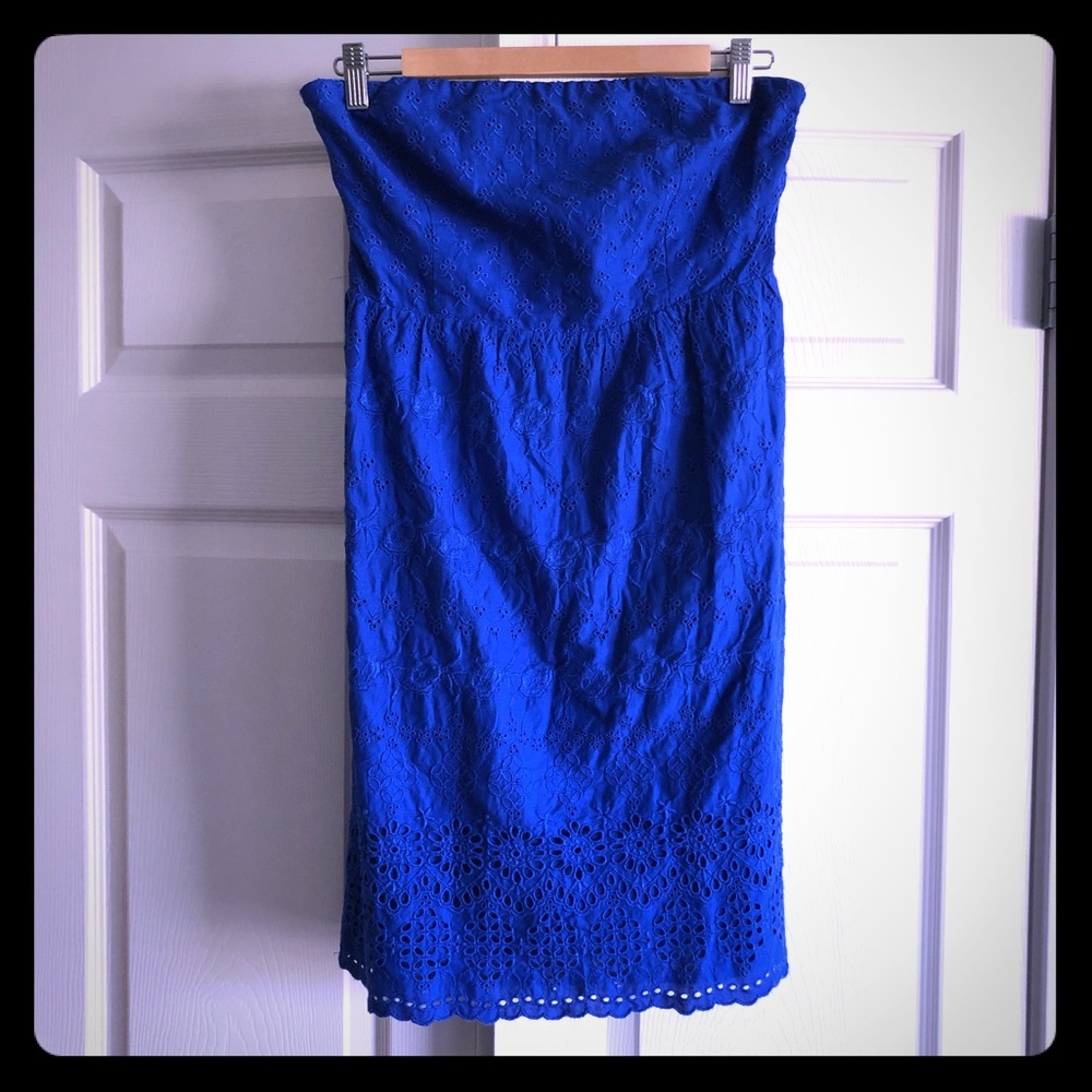 Old Navy Strapless Cotton Eyelet Dress